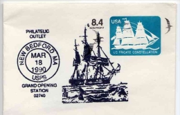 WHALE WHALING Whaler Baleine Baleinier Walfang USA Postmark Cancellation March 18 1990 - Ballenas