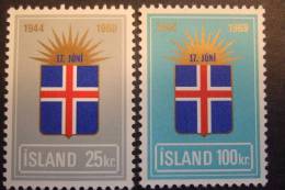 ICELAND 1969  YVERT 385/86  MICHEL 430/31   MNH**   (Q16-NVT) - Nuevos