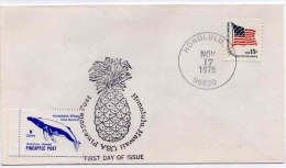 WHALE Baleine Wal Postmark Cancellation Honolulu Nov. 17 1979 Stamp Of The Local Post Pineapple Post - Walvissen