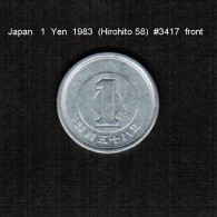 JAPAN    1  YEN   1983  (HIROHITO 58---SHOWA PERIOD)  (Y # 74) - Japan