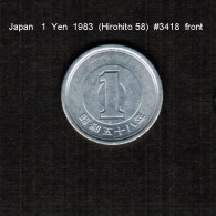 JAPAN    1  YEN   1983  (HIROHITO 58---SHOWA PERIOD)  (Y # 74) - Japón