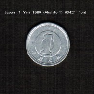 JAPAN    1  YEN   1989  (AKIHITO 1---HEISEI PERIOD)  (Y # 95.1) - Giappone