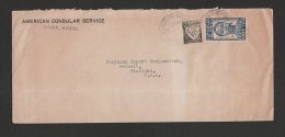 Portugal Funchal Madère Lettre Consulaire Etats Unis 1940 Posté A Lisbonne Madeira US Consular Mail Posted In Lisbon - Briefe U. Dokumente