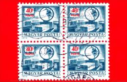 UNGHERIA - MAGYAR - 1973 - Segnatasse - Postage Due - Scales In Self-service P.O. - 40  - Quartina - Postage Due