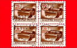 UNGHERIA - MAGYAR - 1973 - Segnatasse - Postage Due - Macchina Obliteratrice Vaglia Postale  - 20 - Quartina - Postage Due