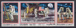 Dubai 1969 Mi. 362-64    Erstebemannte Mondlandung - Apollo 11, 3-Stripe Dreierstreife Used !! - Dubai