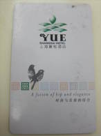 China Hotel  Key Card,Yue Shanghai Hotel - Zonder Classificatie