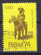 Brazil 1974 Mi. 1457    0.50 (Cr) Volkskunst Reiter (Tonfigur) - Used Stamps