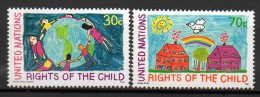 Nations Unies (New-York) - 1991 - Yvert N° 591 & 592 **  - Les Droits De L'Enfant - Nuevos