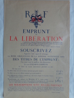 AFFICHE ORIGINALE-GUERRE  1914-1918 -REPUBLIQUE FRANCAISE EMPRUNT DE LA LIBERATION- L. KLOTZ MINISTRE FINANCES - Plakate