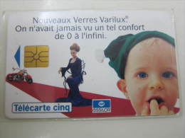 Telecarte Cinq,Nouveaux Verres Varilux,used(with Tiny Scratch) - Privat