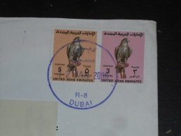 LETTRE EMIRATS ARABES UNIS UNITED ARAB EMIRATES AVEC YT 283 ET 284 - OISEAU FAUCON RAPACE - DUBAI - - Emirats Arabes Unis (Général)