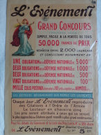 AFFICHE ORIGINALE- GUERRE 1914-1918- 1916 L' EVENEMENT JOURNAL QUOTIDIEN-GRAND CONCOURS - Plakate