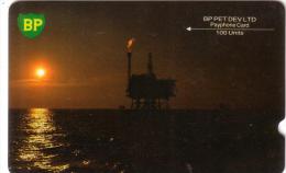 GB UK PLATEFORME PETROLIERE BP ANCIENNE 100U BIG NOTCH GRANDE ENCOCHE  RARE - [ 2] Oil Drilling Rig