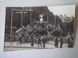 CPA PHOTO FÊTES DE LA VICTOIRE 14 JUILLET 1919 AMONCELLEMENT DE CANONS - Guerra 1914-18