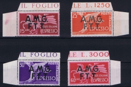 Italy  AMG FTT, Sa Espresso  1-4 , M 24-27 MNH/**, Signiert / Signed / Approvato Müller - Basel,hinged At Border - Nuevos