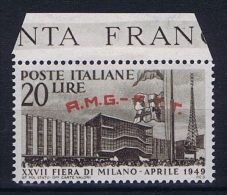 Italy  AMG FTT, Sa 39 , Mi 63 MNH/**, Hinged At Border - Ungebraucht