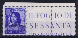 Italy  AMG FTT, Sa 49 , Mi 74 MNH/** - Neufs