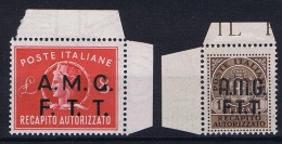 Italy  AMG FTT,Sa Recapito Autorizzato  1-2,  MNH/**,hinged At Border - Nuevos