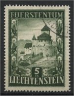 LIECHTENSTEIN, 5 FRANCS VADUZ CASTLE 1952, USED - Used Stamps