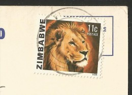 ZIMBABWE Simbabwe Victoria Falls Cataract Island Lion Stamp 1982 - Zimbabwe