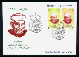 EGYPT / 1998 / SHEIKH MUHAMMAD METWALLY AL SHAARAWY / RELIGION / ISLAM / FDC - Briefe U. Dokumente