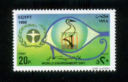 EGYPT / 1998 / FAUNA VOGELS OOIEVAAR VISSEN VLINDERS REIGER PURPERHOEN BIRDS STORK FISH MOORHEN / MNH / VF - Neufs