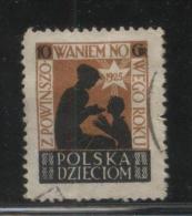 POLAND 1925 FUND RAISING LABEL HELP FEED THE CHILDREN NEW YEAR GREETINGS USED - Vignette