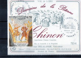 VIN ET PHILATELIE - (Etiquettes Légèrement Collées Sur Page D´expo) - Stamps