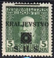 YUGOSLAVIA - JUGOSLAVIA - SHS  BOSNIA - ERROR - OVPR " Shifted  " - MOSQUE -**MlH - 1918 - Unused Stamps