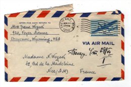 Lettre , ETATS UNIS , CHEYENNE , WYO. , 1950 - Andere & Zonder Classificatie