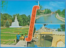 Timisoara, Tram, Tramways, Bridge, Kayak Romania Postal Stationery Postcard 1974 - Tramways