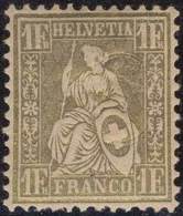 SWITZERLAND - SITTET  HELVETIA - ERROR  " Press Over Double Paper " - *MLH - 1862 - Ongebruikt