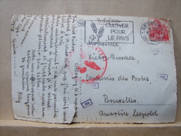 CP. 534. Carte Postale De Genève Avec Cachet De Censure; Flamme, Cultiver Pour Le Pays 1942 - Lettres & Documents