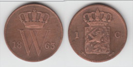 **** PAYS-BAS - NETHERLANDS - 1 CENT 1863 WILLEM III **** EN ACHAT IMMEDIAT - 1849-1890: Willem III.