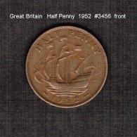 GREAT BRITAIN    1/2  PENNY   1952  (KM # 868) - C. 1/2 Penny