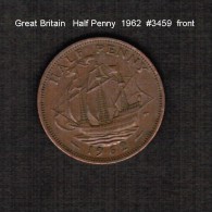 GREAT BRITAIN    1/2  PENNY   1962  (KM # 896) - C. 1/2 Penny