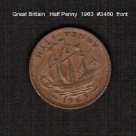 GREAT BRITAIN    1/2  PENNY   1963  (KM # 896) - C. 1/2 Penny