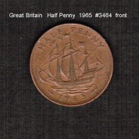 GREAT BRITAIN    1/2  PENNY   1965  (KM # 896) - C. 1/2 Penny