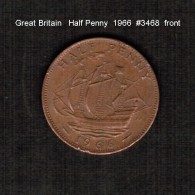 GREAT BRITAIN    1/2  PENNY   1966  (KM # 896) - C. 1/2 Penny