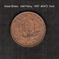 GREAT BRITAIN    1/2  PENNY   1967  (KM # 896) - C. 1/2 Penny