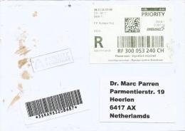 Switzerland 2010 Basel Meter Franking EMA ATM Barcoded Registered Cover - Lettres & Documents