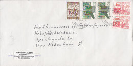 Denmark 19?? Cover To KØBENHAVN World Refugee Year, Sugar Production & Train Zug Stamps (Cz. Slania) - Lettres & Documents