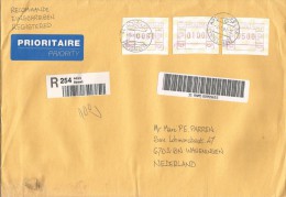 Switzerland 1998 Basel ATM Automatenmarken Meter Franking Barcoded Registered Cover - Automatenzegels