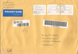 Switzerland 1998 Basel ATM Automatenmarken Meter Franking Barcoded Registered Cover - Francobolli Da Distributore