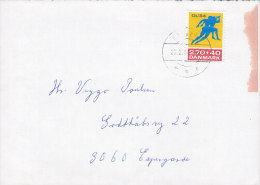 Denmark Brotype RANDERS 1984 Cover Brief ESPERGAERDE Olympic Games Olympische Sommerspiele, Los Angeles Stamp - Lettres & Documents