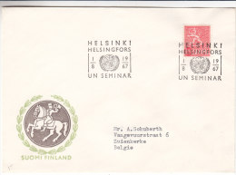Nations Unies - ONU - Finlande - Lettre De 1967 - Oblitération Spéciale - Brieven En Documenten