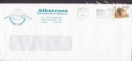 Canada ALBATROS InternationalTrading Co. NORTH VANCOUVER 1995 Cover Lettre 3-Sided Perf. Stamp - Storia Postale