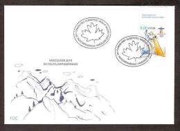 Olympic Estonia 2010 Stamp With Blue Label  FDC Olympic Games, Vancouver Mi 655 - Invierno 2010: Vancouver