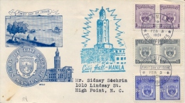 Philippines 1951 FDC Arms Of Manila - Omslagen